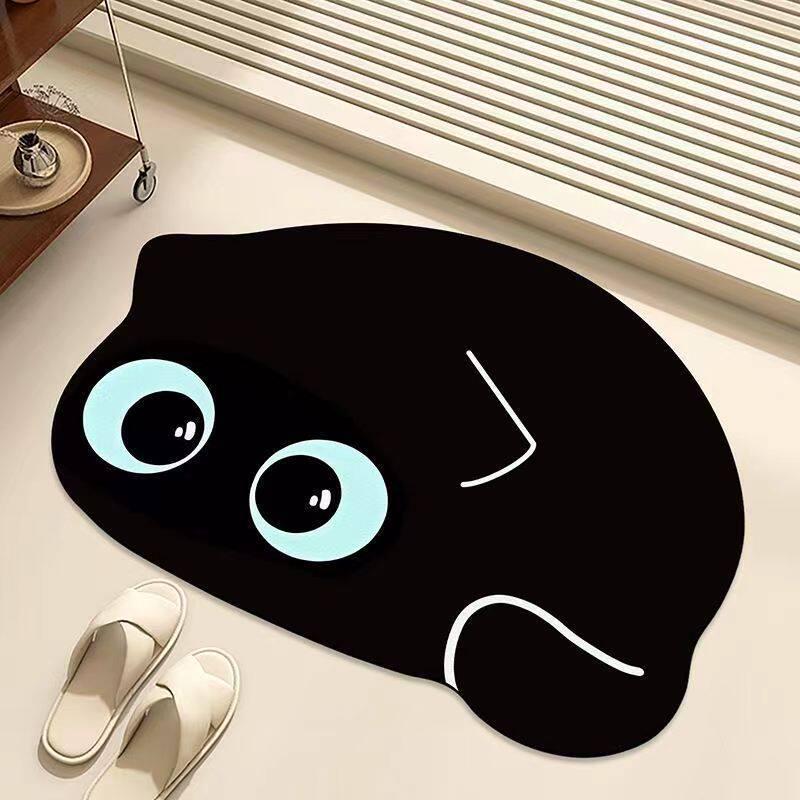 Cartoon Kitten Quick-Dry Non-Slip Bathroom Mat