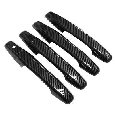 4Pcs For Honda For Civic 2006-2011 Carbon Fiber Look Car Door Handle Cover Decor Trim Plastic Car Styling