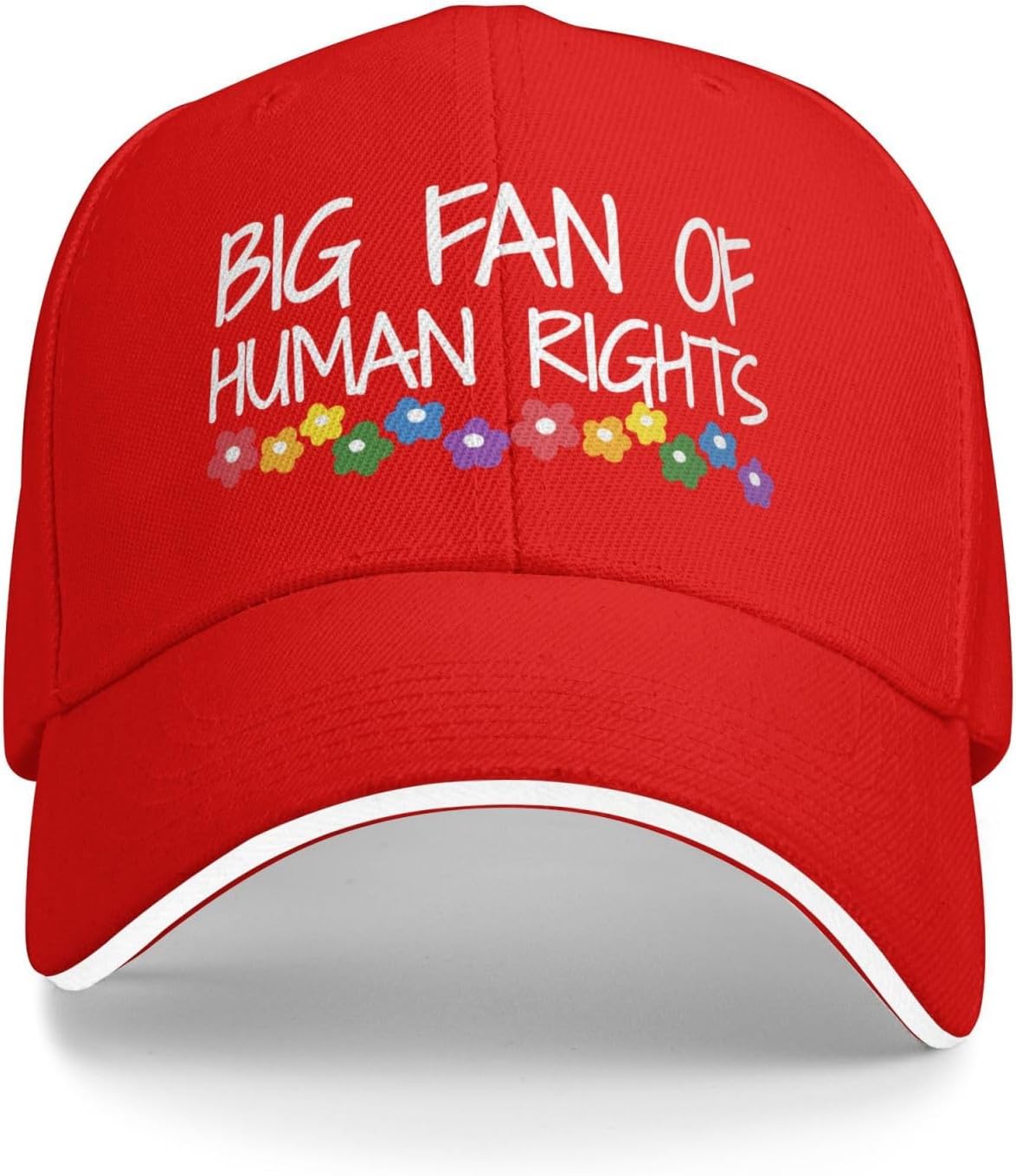 

Big Fan of Human Rights Baseball Cap Polyester Adjustable Sun Visor Hat Outdoor One Size