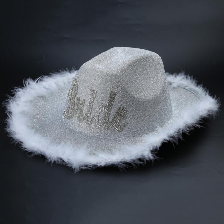 Bridal Party Bride Cowgirl Hat Bride Cowboy Hat Bride Hat Bachelorette Party Hat
