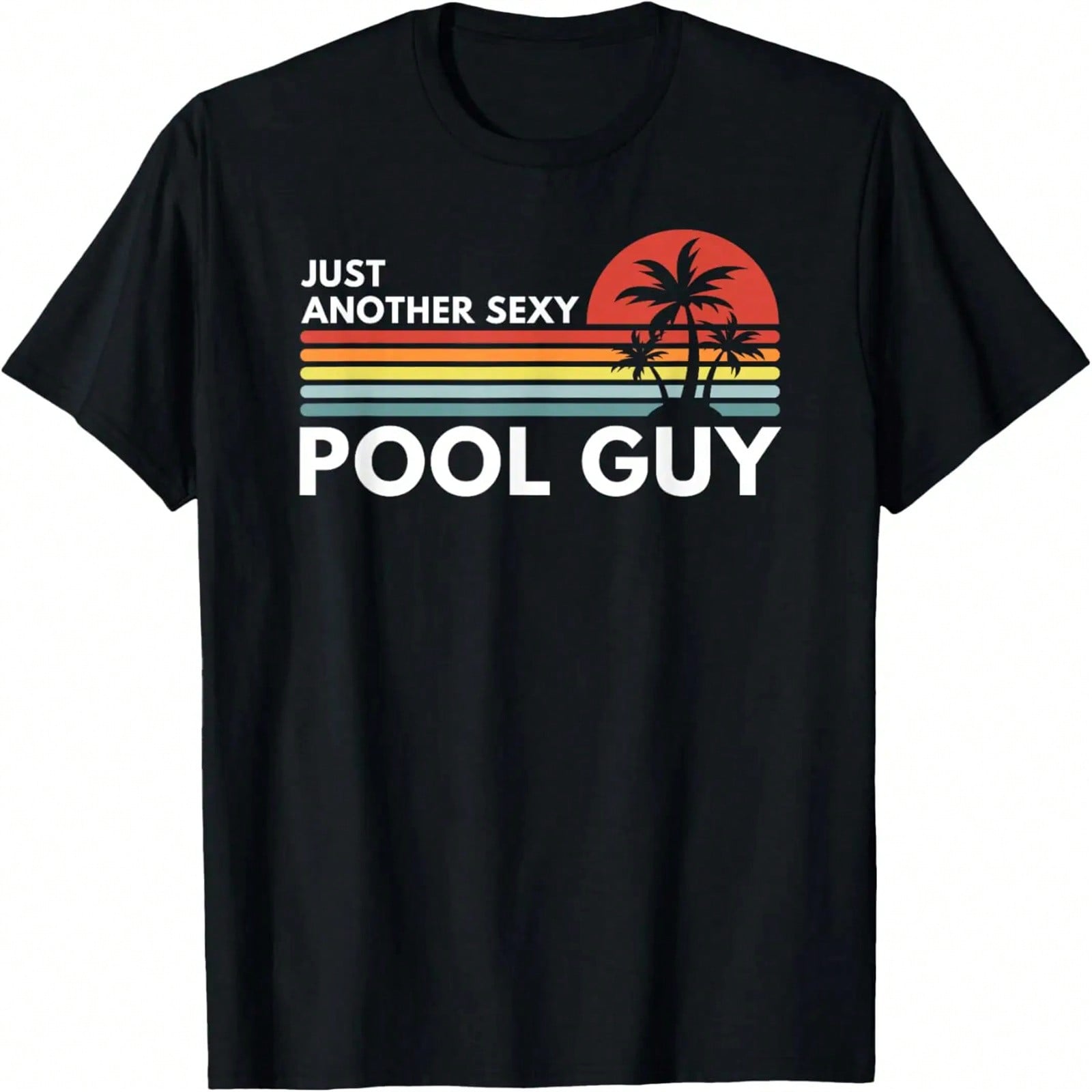 Pool Guy Еще Одна Сексуальная Винтажная Ретро Футболка с Закатом S разноцветный