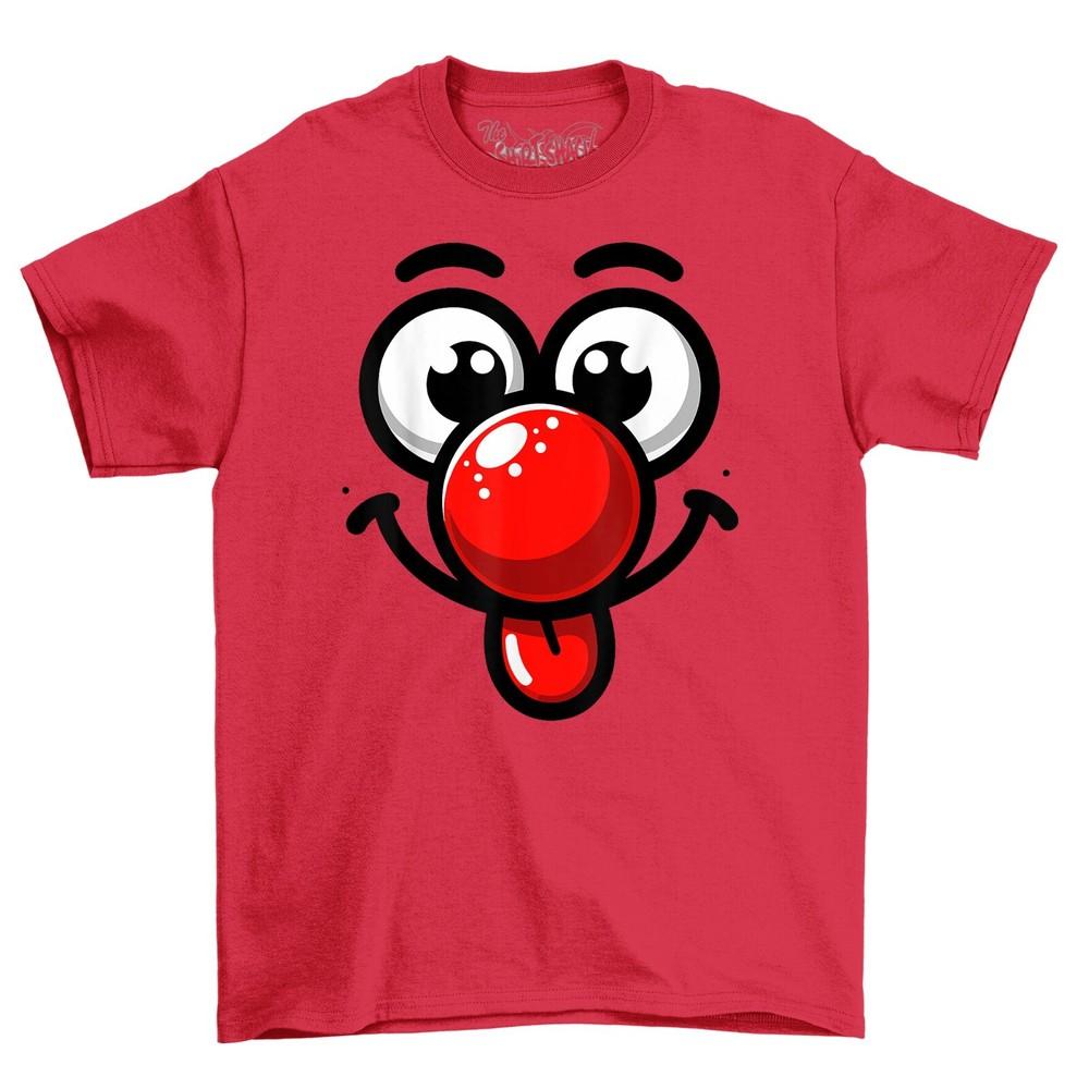 

Tongue Face Red Nose Novelty Funny T-Shirt Adults and Kids Comedy Tee Shirt 4XL