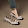 Fashion Fashion Flower Single Shoes Autumn New Square Toe Shallow Mouth Slip-on Non-Slip Low-Top Shoes
