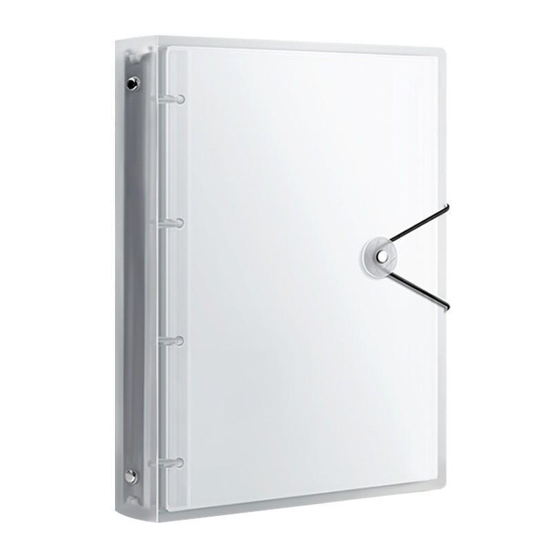 Waterproof Transparent Plastic 3 Ring Binder 5 Colors Elastic Buckle For School Office Document Storage