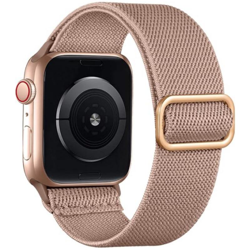 Braided Nylon Apple Smart Watch Strap with Adjustable Slide Buckle for All Series