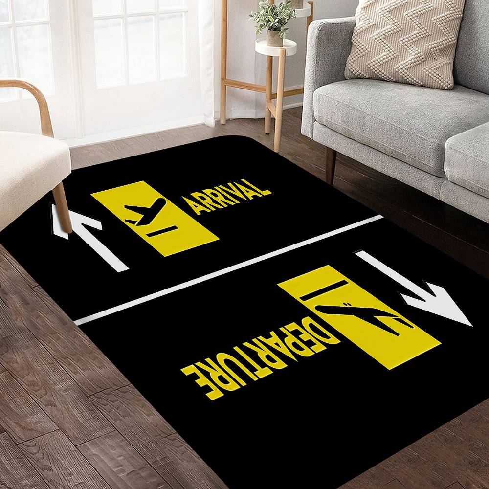 

Airport Runway Bathroom Mat Kids Room Bedroom Decoration Balcony Anti-Slip Doormat Living Room Welcome Rug 40x60cm