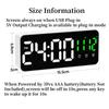 Mirror Digital Alarm Clock TEMP Date 3 Alarms Snooze Night Mode Table Clock 12/24H USB Output Charging Port LED Digital Clock