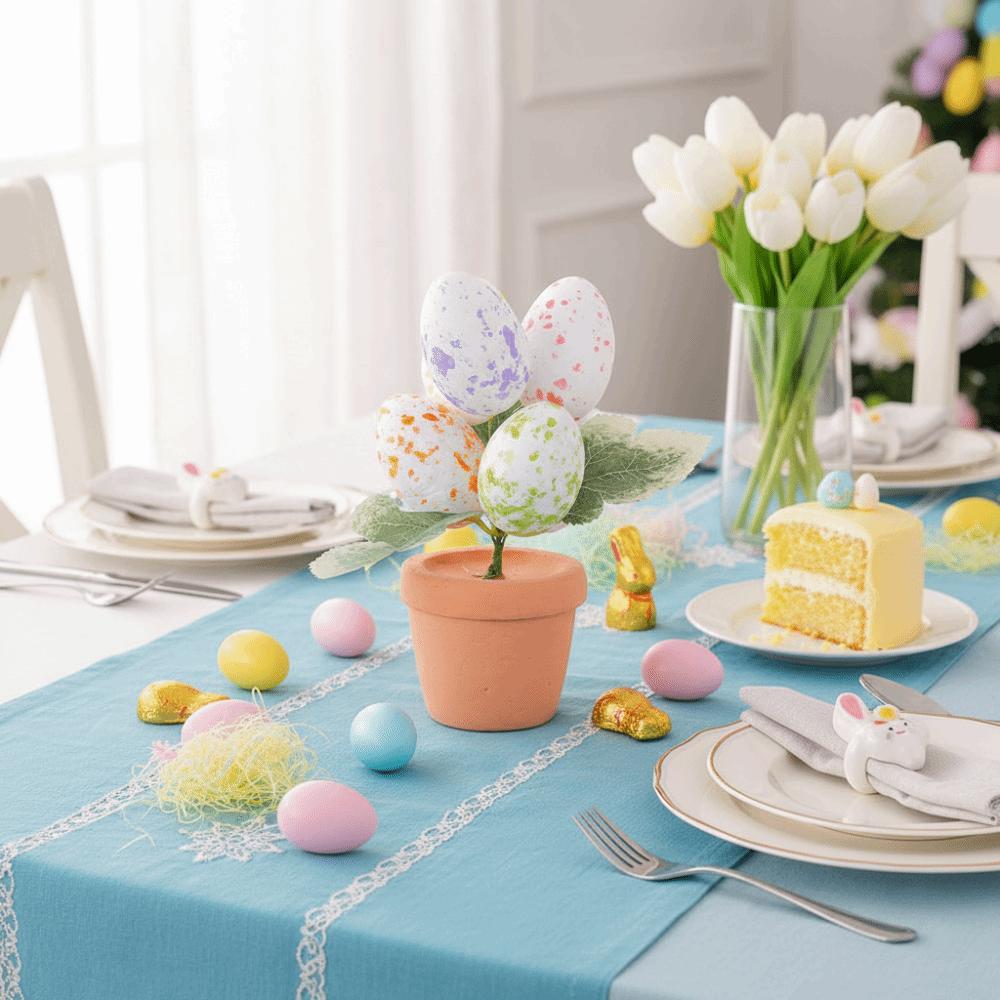 Easter Day Easter Tabletop Ornament Foam Egg Easter Desktop Ornaments  Home Decoration