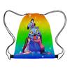 Printed Drawstring Pocket, Portable Drawstring Bag, Water-resistant