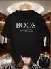 New Unisexs Trendy Short Sleeved Round Neck Tshirt with Letter Print Pattern Sporty and Comfortable Summer Casual Top