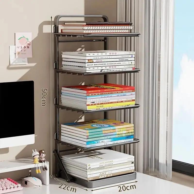Small Size Desktop Bookshelf, Stable Dual Purpose Book Storage Rack, Simple Tabletop Organizer for Student Study Desk