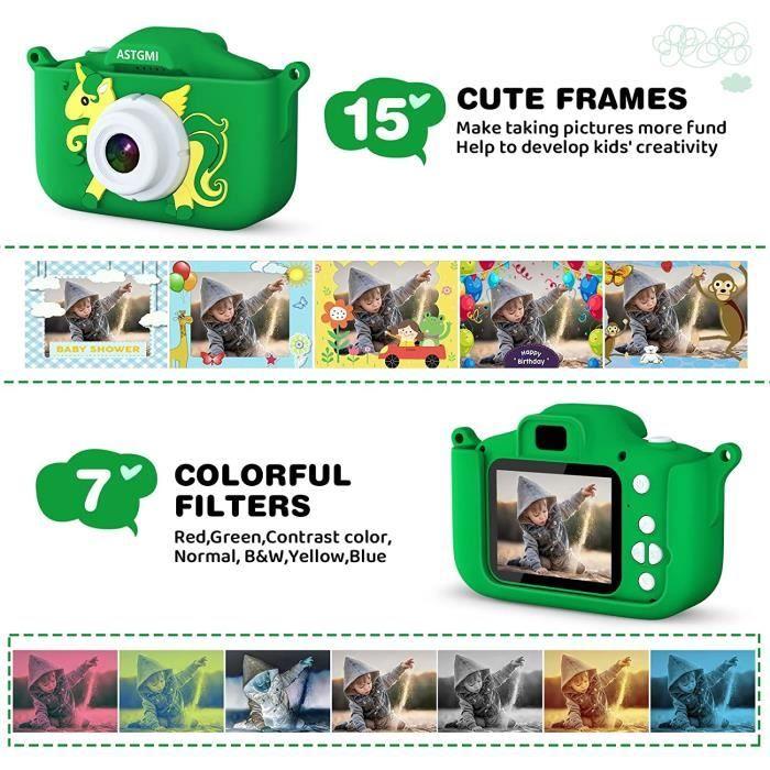 ASTGMI Appareil Photo Pour Enfants, 2.0 Pouces Enfant Appareil Photo Numérique, Mini Caméra Enfant Rechargeable Caméscope Cadeau118