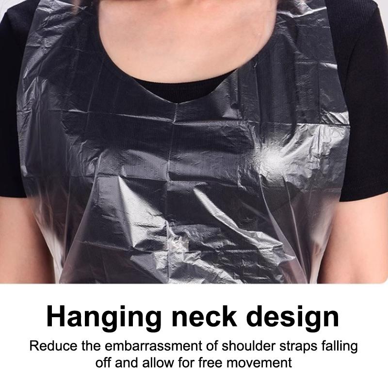 25Pcs Disposable Aprons Clear Plastic Art Apron Waterproof For Adults Kids Painting Party Cooking Housework Picnic Diy Craft