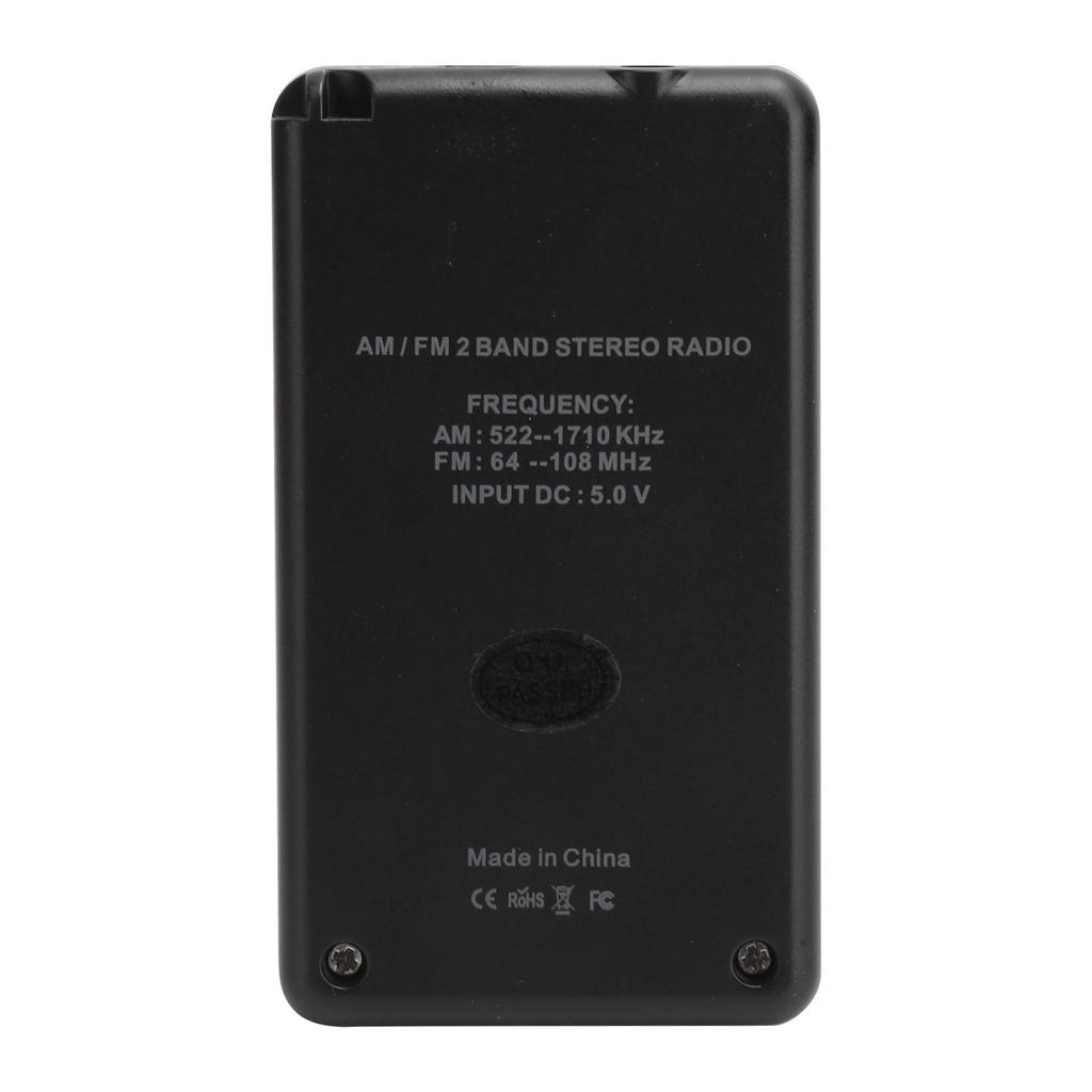 QQT103 Professional Radio Portable FMCelsiusAM Stereo Receiver LCD Display with Earphone