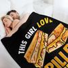 This Girl Loves Grilled Cheese Throw Blanket Kid'S Polar heavy to sleep Designers Blankets