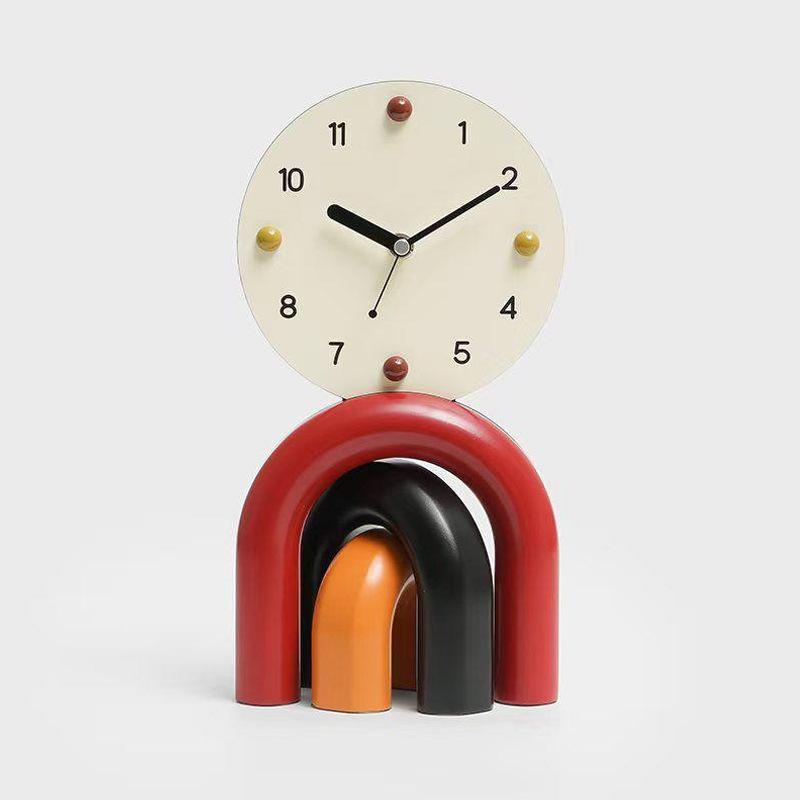 Retro and Novel Office Desk Clock Frosted Texture Table Clock Dormitory Desk Furnishing Living Indoor Room Home Decor Die Uhr