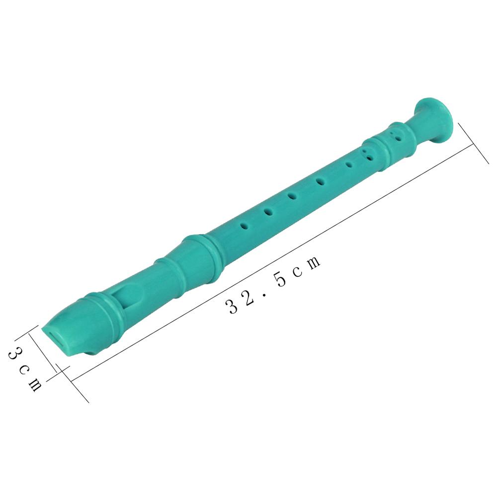 ABS Soprano Descant Recorder Clarinet 8 Holes German Style C Key with Fingering Chart Cleaning Stick for Kids Beginners