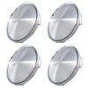Tonra Wheel Center Caps, 63mm Hub Center Inner Diameter 58mm, Set of 4, ABS Wheel Covers, Caps, Seals, Silver (Silver X Silver)