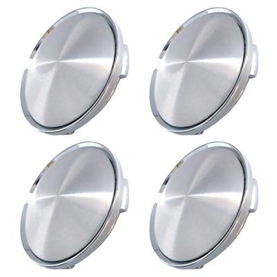 Tonra Wheel Center Caps, 63mm Hub Center Inner Diameter 58mm, Set of 4, ABS Wheel Covers, Caps, Seals, Silver (Silver X Silver)
