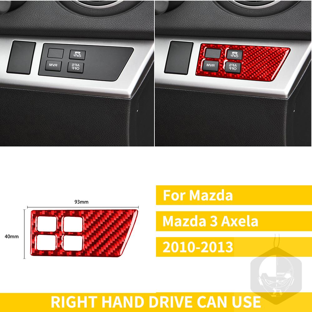 

Red Carbon Fiber Whole Interior Stickers For Mazda 3 Axela 2010-2013 Car Accessories Dash Trim Gear Shift Console Cover Molding