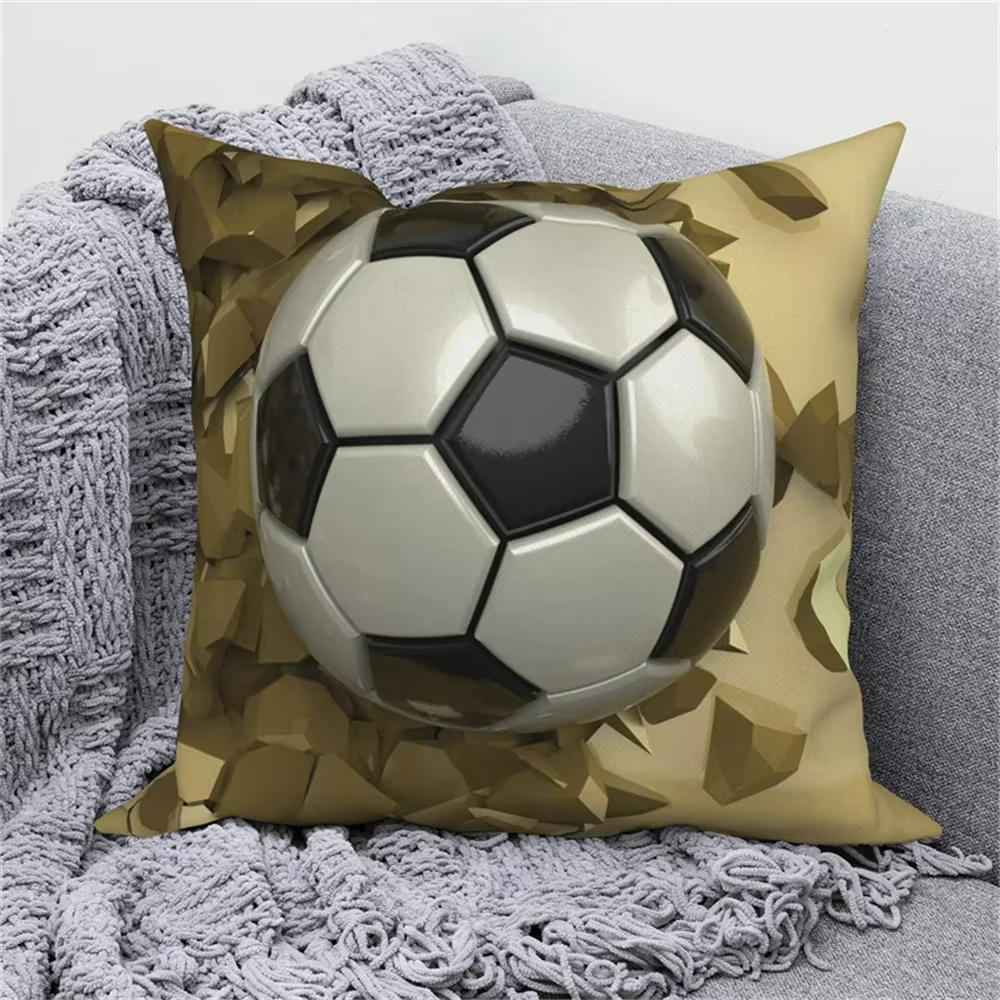 Football Print Pillowcase Home Decor Cushion Cover Sofa Car Throw Pillow Sham Decorative Case Unisex Room Accent