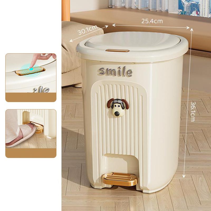 Trash Can With Lid Kitchen Standing Trash Can Large-Capacity Bin Dustbin Bathroom Bucket Toilet Wastebasket Household Items