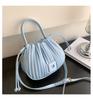 Luxury Women's Crossbody Bag PU Leather Casual Tote Shoulder Handbag Soft Surface Pure Color Bucket Bag for Spring Summer