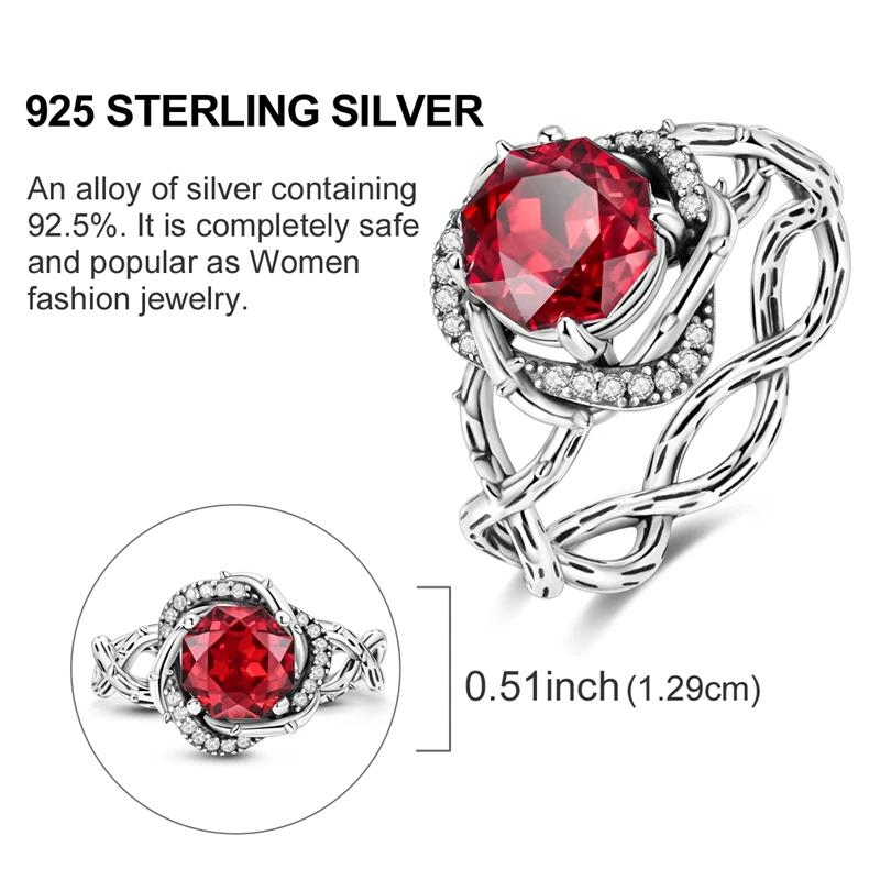 Rings Original 925 Silver Rings Simple Zircon Heart Ring for Wedding Valentine's Day Women Ring Jewelry Gift