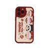 Happy New Year 2023 Leather Cartoon Animal Bear Rabbit Pig Panda Phone Case For Iphone 13 12 11 Promax 14 Pro Max Back Cover