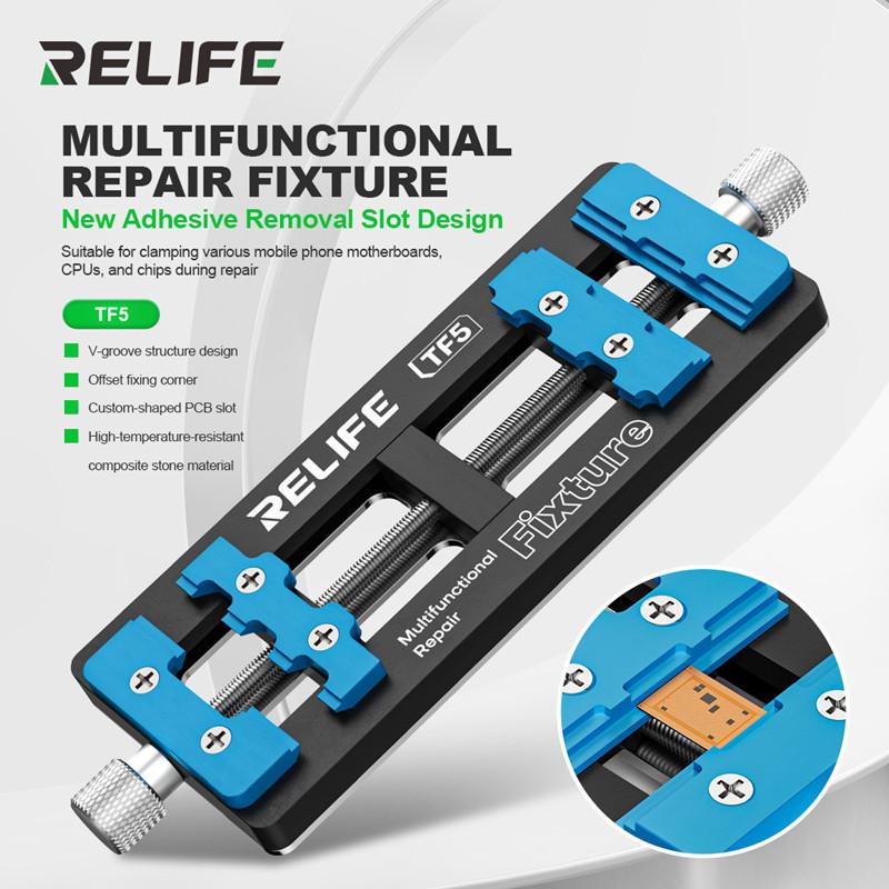 RELIFE TF5 Universal Repair Jig Fixture Holder for Mobile Phone Motherboard CPU Chip BGA Reballing Heat Resistant Clamping Jig