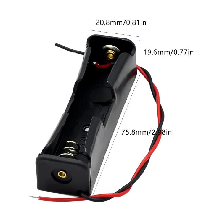 Heavy Duty 18650 Battery Holder Charging Case Featuring 1-4Cell Capacity & AntiOverheat Design For Maximums Safety