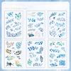 6 Styles  Transparent PET Stickers Scrapbooking Materials DIY Junk Journal Collage Tree Branches and Leaves Decor Stickers