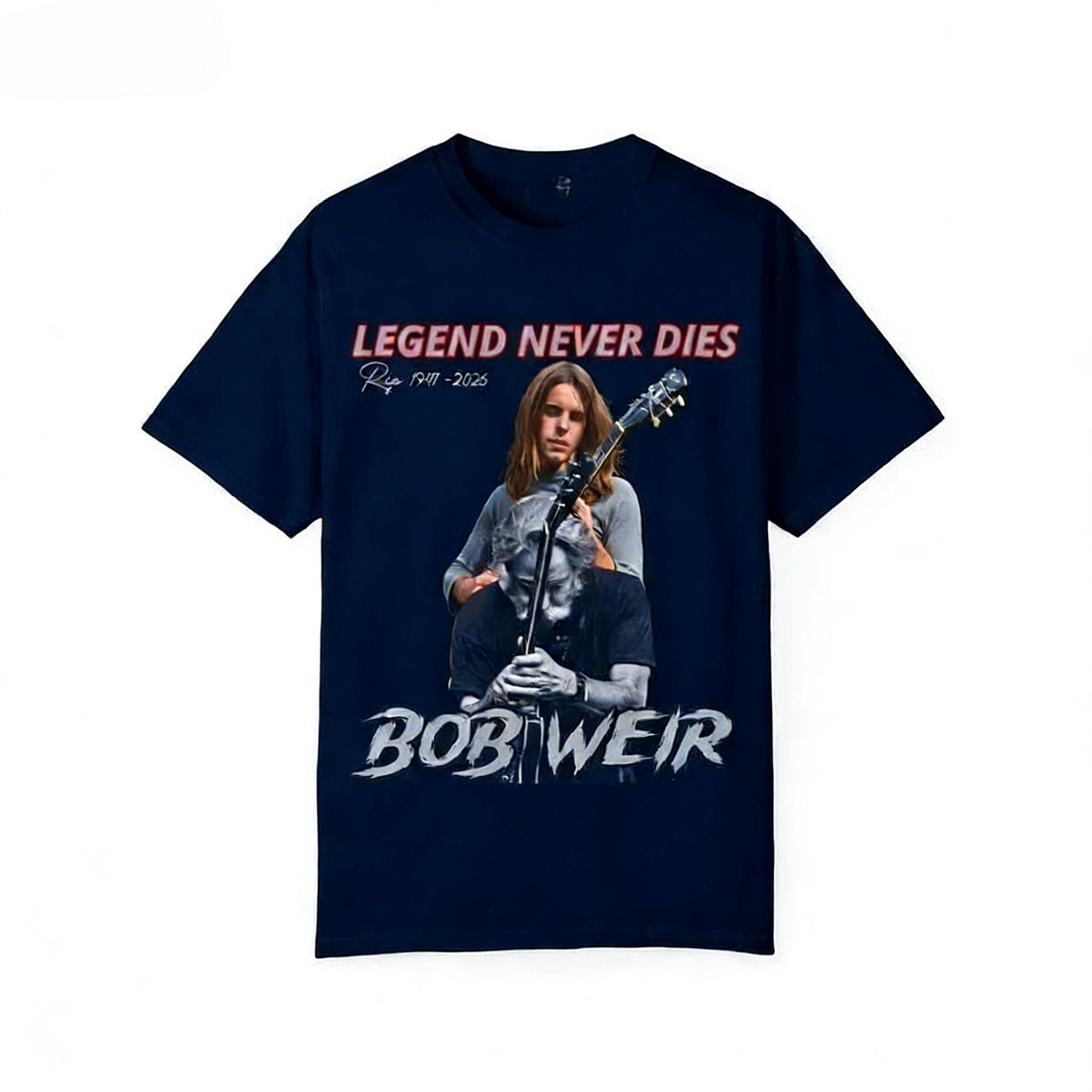 Bob Weir 19472026 Suitable for menwomen 2026 SpringSummer New Collection of top Bob Weir Commemorative pure Cotton Tshirt L