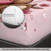 3pcs Valentine's Day Romantic Love Cartoon Bear Print Bed Sheet Set Multi Size Soft Bedcover Bedroom Bedding Festival Decoration