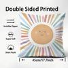 Cartoon Rainbow Sun Pillow Case Pattern Printed Pillowcase For Living Room Sofa Cushion Cover & Bedroom Decor