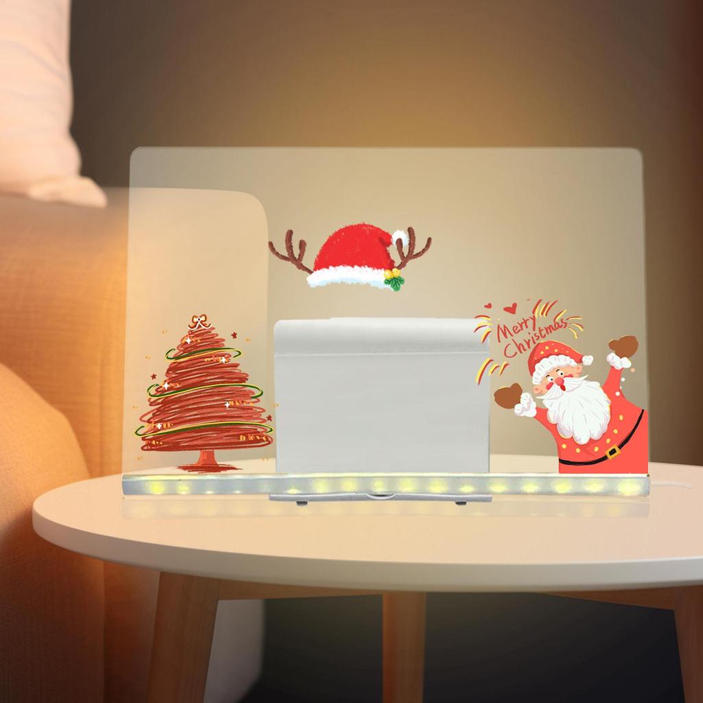 Light Up Doodle Board for Kids Light Up Acrylic Drawing Board with 7 Quick-Drying Pens Luminous Writing Pad for Kindergarten