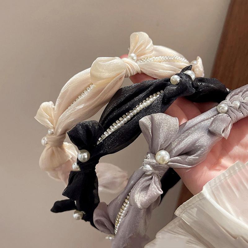 2025 Internet celebrity hairpin headband temperament simple elegant face washing headband