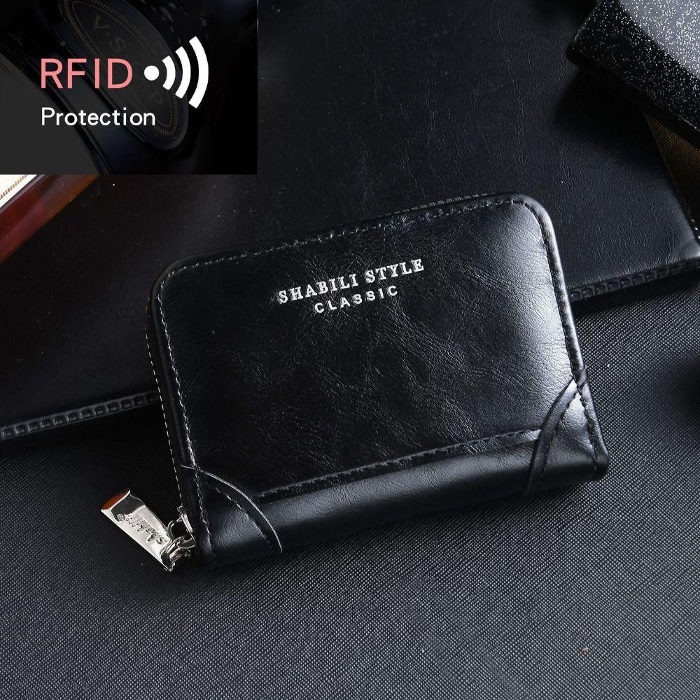 

Держатель для карт Rfid, кожаная сумка для денег, модный кошелек для мужчин