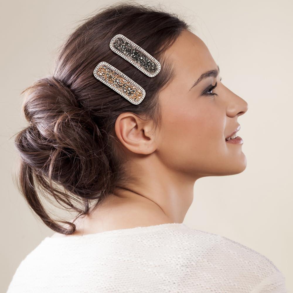 Seamless Hairpin Back of The Head Side Clip Rhinestone Hairpin Fashionable Temperament Side Hairpin