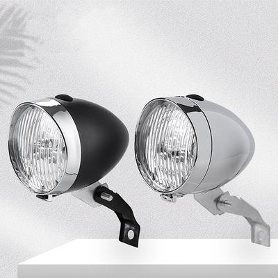 Classical Retro Bicycle Headlight ABS Shell 3 LED Bike Light Bicycle Night Riding Safety Warning Front Lamp Without Battery