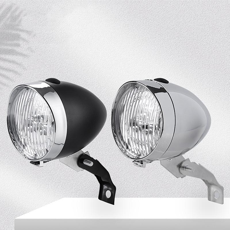 ABS Shell 3 LED Bike Light Bicycle Night Riding Safety Warning Front Lamp Without Battery Classical Retro Bicycle Headlight