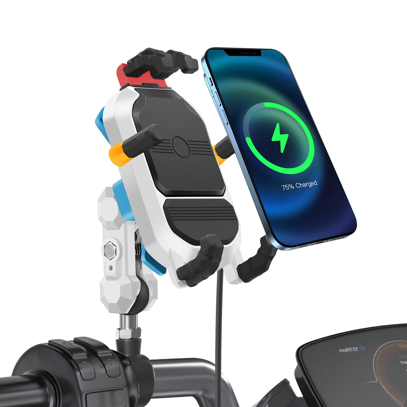 Шарнирная головка M8/M10 + амортизирующий кронштейн для телефона Беспроводная зарядка 15 — фото 16