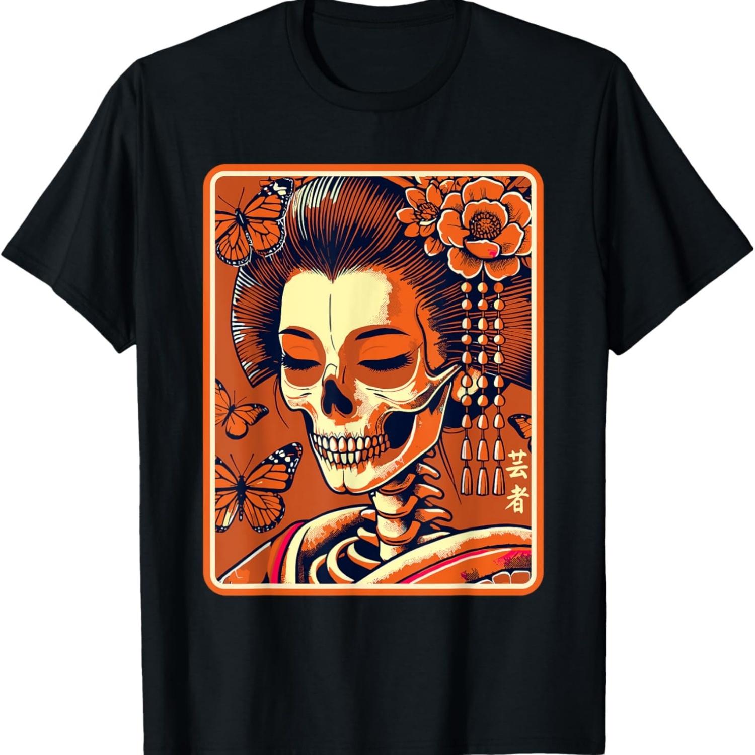 Geisha Skull Face - Mystique of  Heritage T-Shirt S чёрный