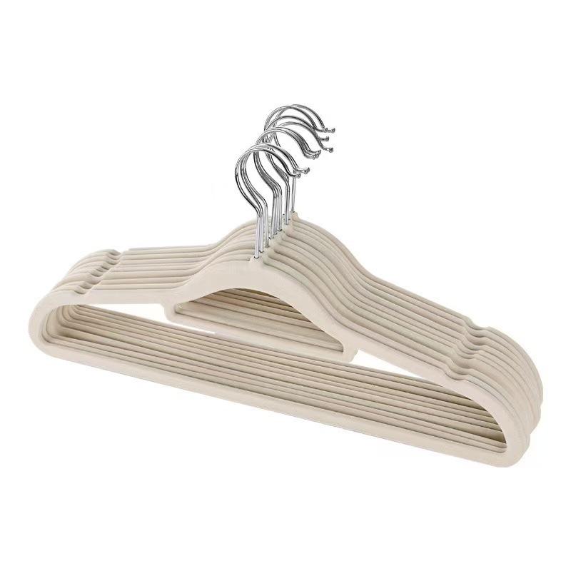 High-Grade Flocked Clothes Hanger: Traceless, Non-Deforming, 26 Styles, Perfect for Dormitory Storage and Drying.