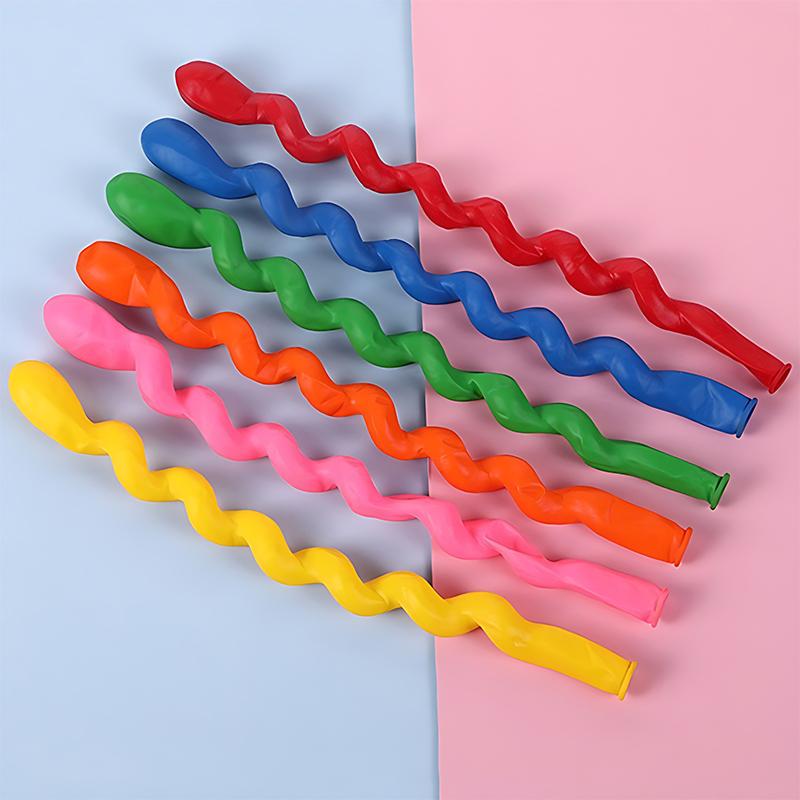 Spiral Balloon Set 25/50PCS Colorful Latex Twisted Long Balloon with Random Color Inflater Home Party Decorating Accessories ZYF