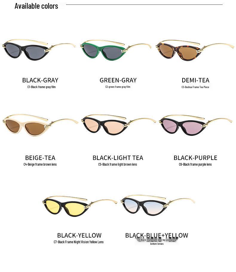 Women's Cat-Eye Sunglasses with Metal Knot Temples