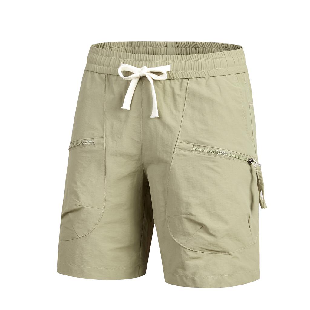 Casual Pants, Men's Beach Pants, Quick Drying Pants, Multi Pocket Elastic Waist Shorts Pants