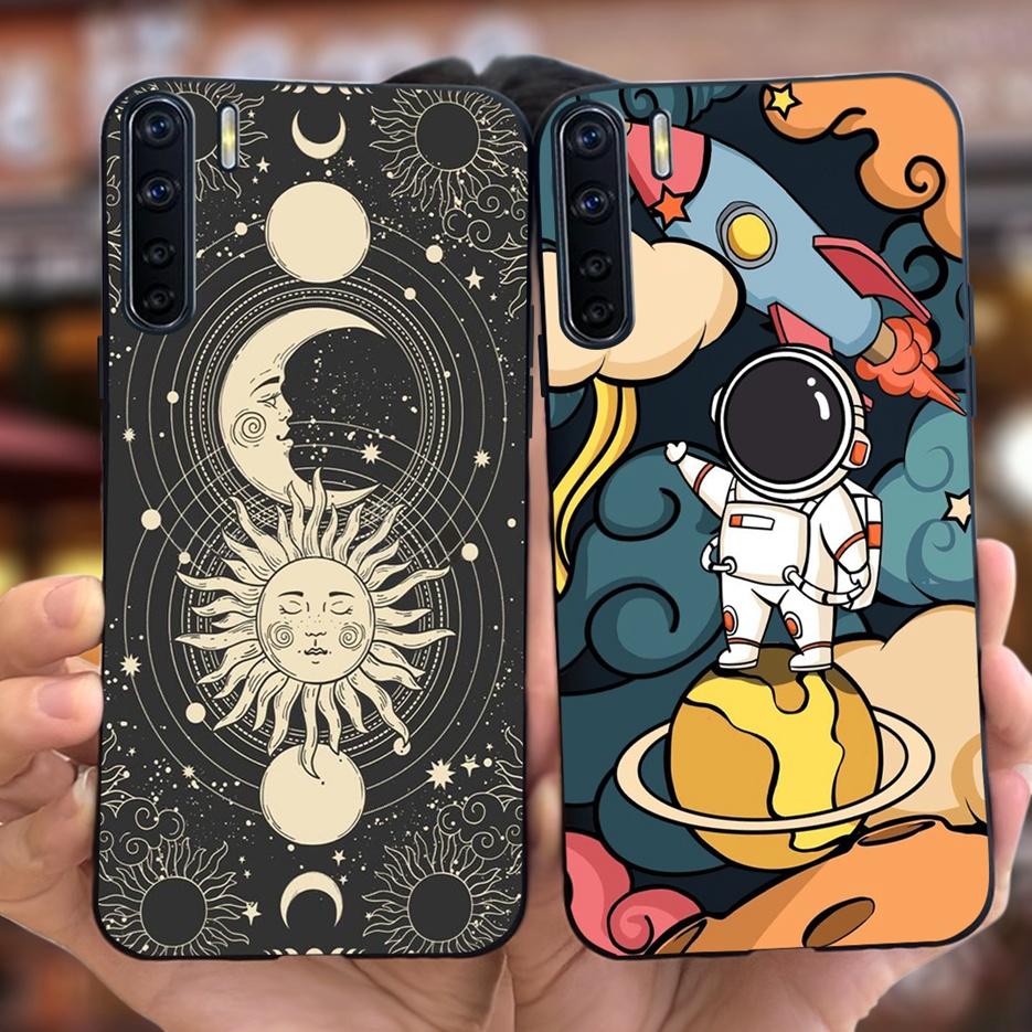 Für Oppo A91 Hülle Oppo Reno3 CPH2043 Niedliche Astronauten Cartoon Hülle Weiche TPU Handyhülle Für Oppo F15 Reno 3 OppoA91 Fundas Bumper