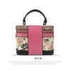 Popular graffiti color blocking box bucket bag, high-end and niche handbag, single shoulder crossbody women's small bag