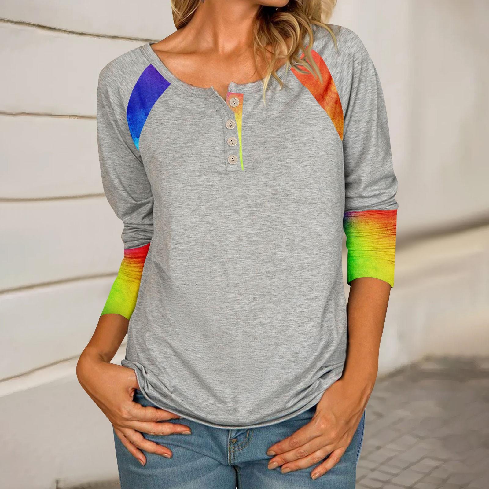 

Женская повседневная футболка с v-образным вырезом и коротким рукавом с цветочным принтом и декоративными пуговицами, топ XL жёлтый